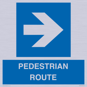 PEDESTRIAN ROUTE - right arrow